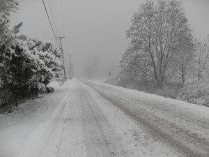 The first twelve miles from my house to the interstate were slippery. (www.pixabay.com)