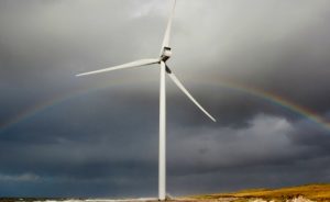 There are wind turbines all over Denmark.  Photo courtesy of Vestas  Wind Systems A/S