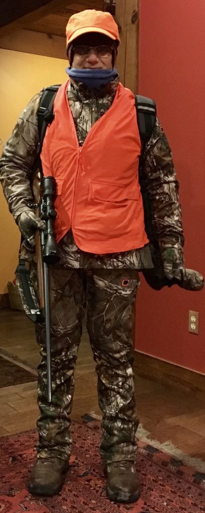 Author dressed for deer hunting